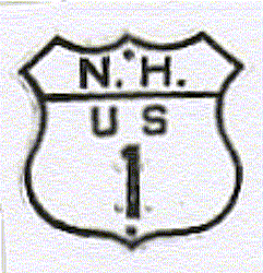 Historic shield for US 1 in New Hampshire