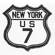 Historic shield for US 7 in New York