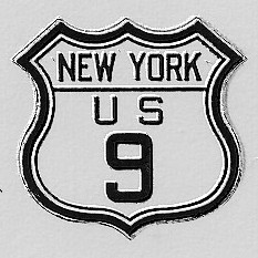 Historic shield for US 9 in New York