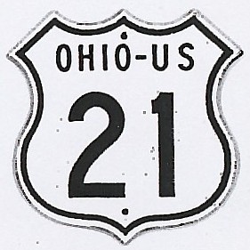 Historic shield for US 21 in Ohio