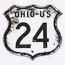 Historic shield for US 24 in Ohio