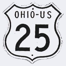 Historic shield for US 25 in Ohio