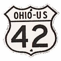 Historic shield for US 42 in Ohio