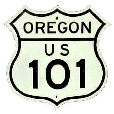 Historic shield for US 101 in Oregon