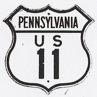 Historic shield for US 11 in Pennsylvania