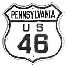 Historic shield for US 46 in Pennsylvania