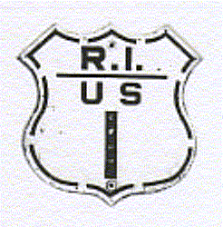 Historic shield for US 1 in Rhode Island
