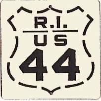 Historic shield for US 44 in Rhode Island