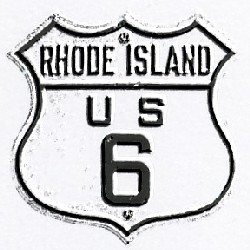 Historic shield for US 6 in Rhode Island