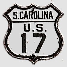 Historic shield for US 17 in South Carolina