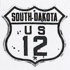 Historic shield for US 12 in South Dakota
