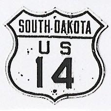 Historic shield for US 14 in South Dakota