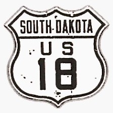 Historic shield for US 18 in South Dakota