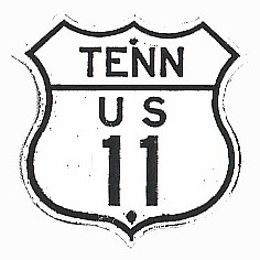 Historic shield for US 11 in Tennessee