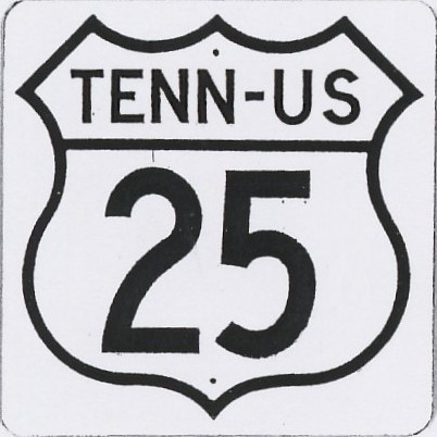 Historic shield for US 25 in Tennessee