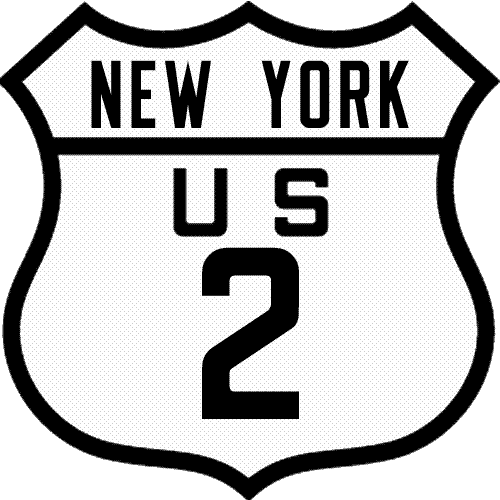 Historic shield for US 2 in New York