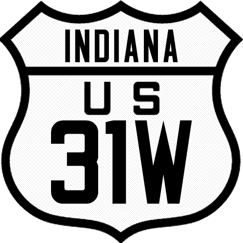 Historic shield for US 31W in Indiana