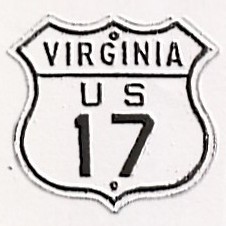 Historic shield for US 17 in Virginia