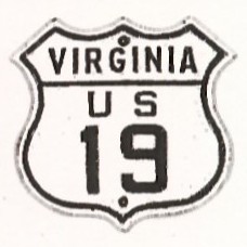 Historic shield for US 19 in Virginia
