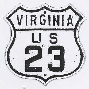 Historic shield for US 23 in Virginia
