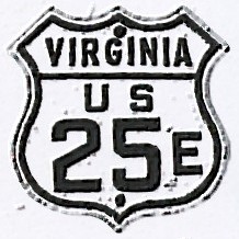 Historic shield for US 25E in Virginia