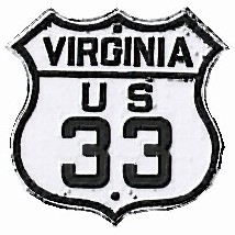 Historic shield for US 33 in Virginia
