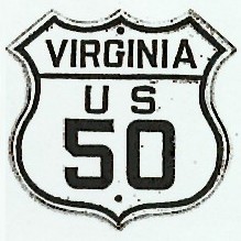 Historic shield for US 50 in Virginia