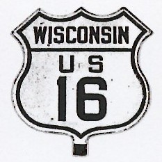 Historic shield for US 16 in Wisconsin