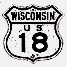 Historic shield for US 18 in Wisconsin