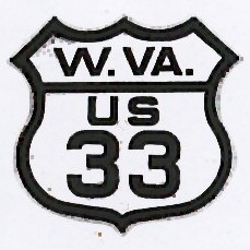 Historic shield for US 33 in West Virginia